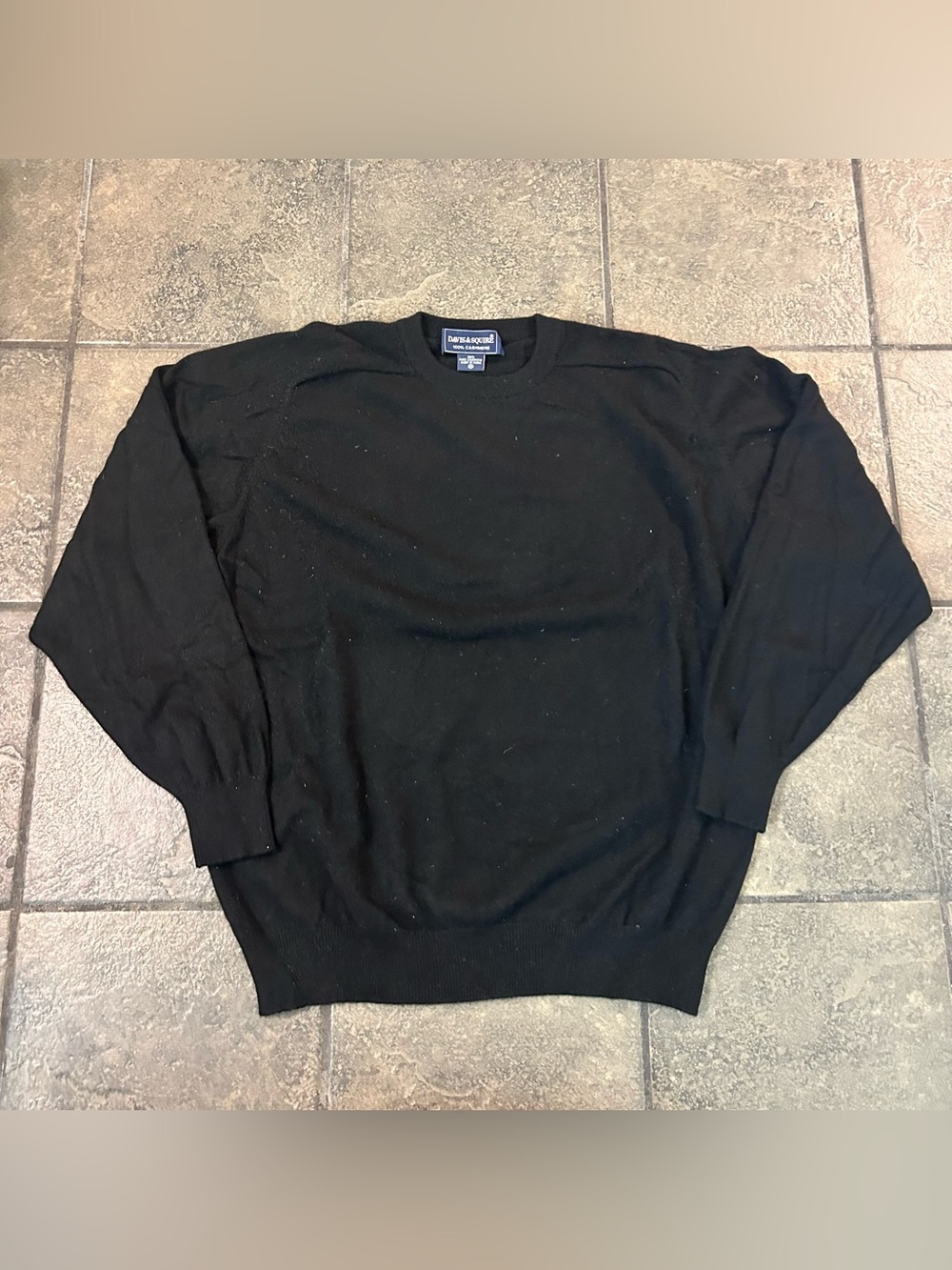 Vintage 90s Davis & Squire Men’s 100% Cashmere Sweater Size 2XL Black